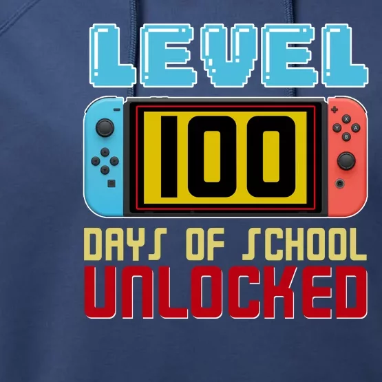 Level 100 Day Of School Unlocked Performance Fleece Hoodie