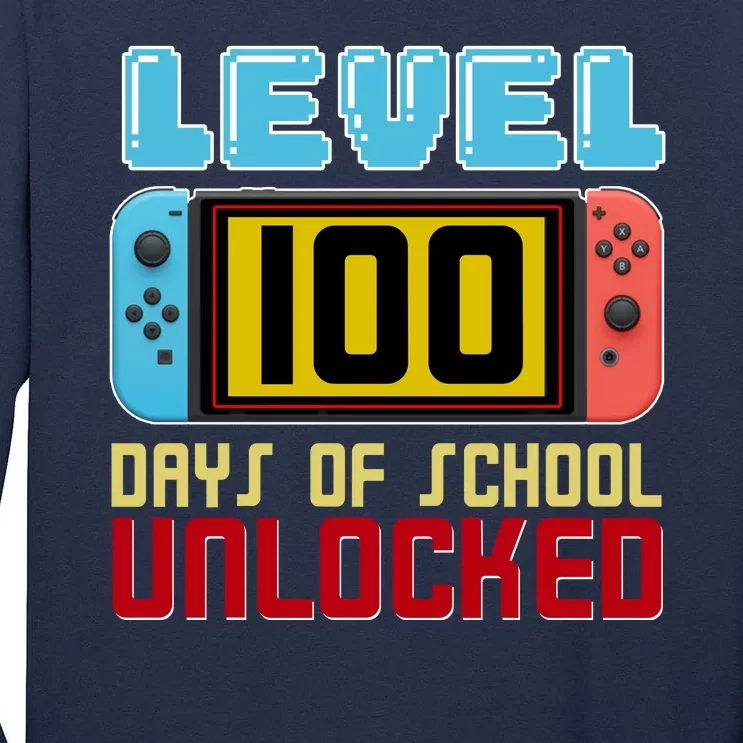 Level 100 Day Of School Unlocked Tall Long Sleeve T-Shirt