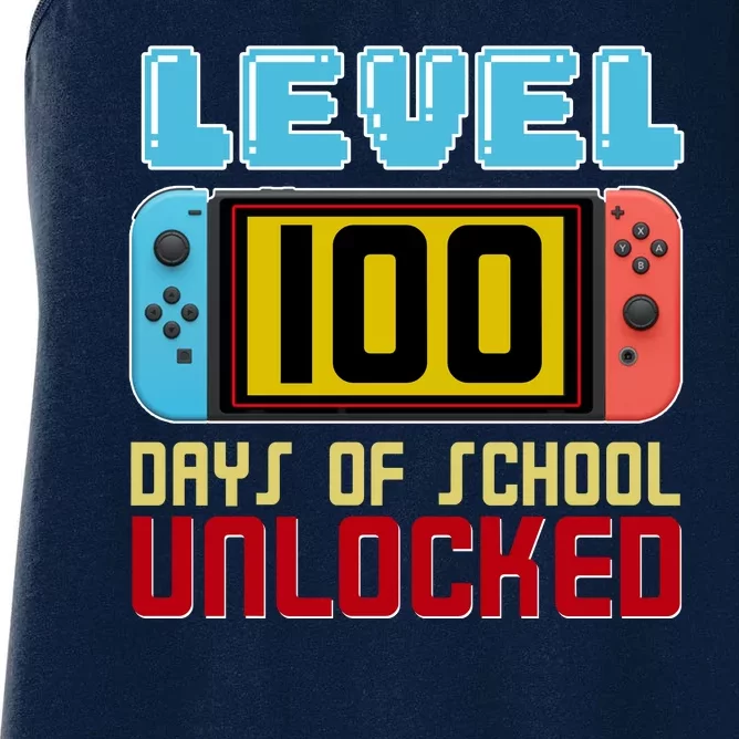 Level 100 Day Of School Unlocked Women's Racerback Tank