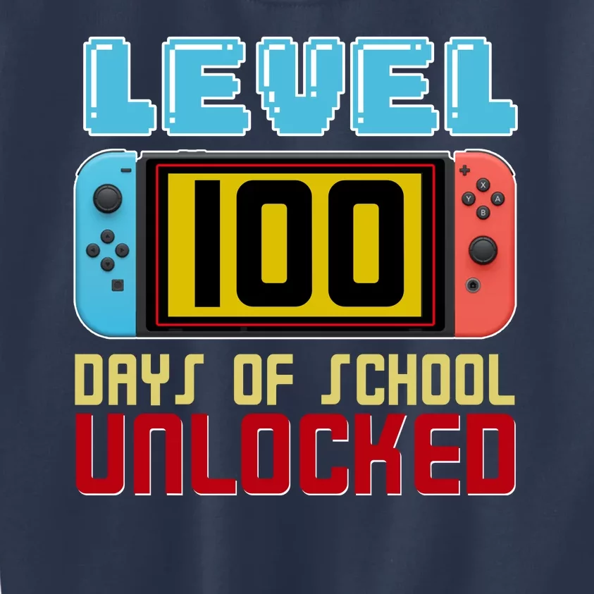 Level 100 Day Of School Unlocked Kids Sweatshirt