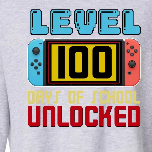 Level 100 Day Of School Unlocked Cropped Pullover Crew