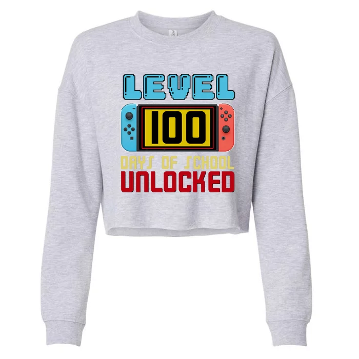 Level 100 Day Of School Unlocked Cropped Pullover Crew