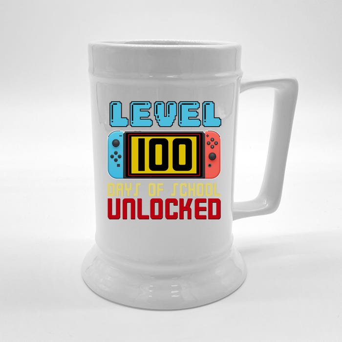 Level 100 Day Of School Unlocked Front & Back Beer Stein