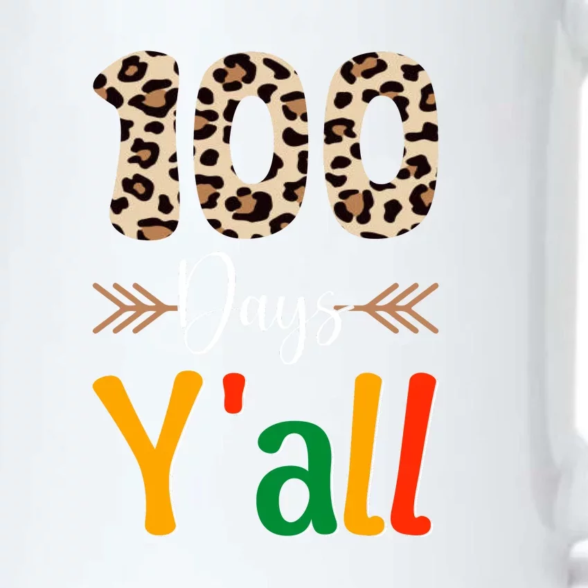 Leopard 100 Days Y'all Teacher Or Student 100th Day Of School Black Color Changing Mug