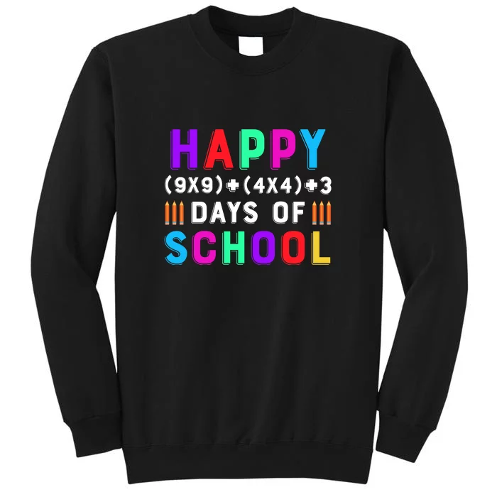 Funny 100 Days of School 100th Math Equation Teacher Kids Tall Sweatshirt