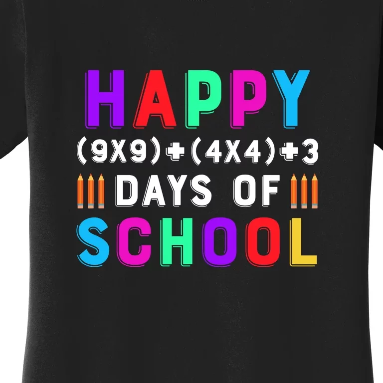 Funny 100 Days of School 100th Math Equation Teacher Kids Women's T-Shirt