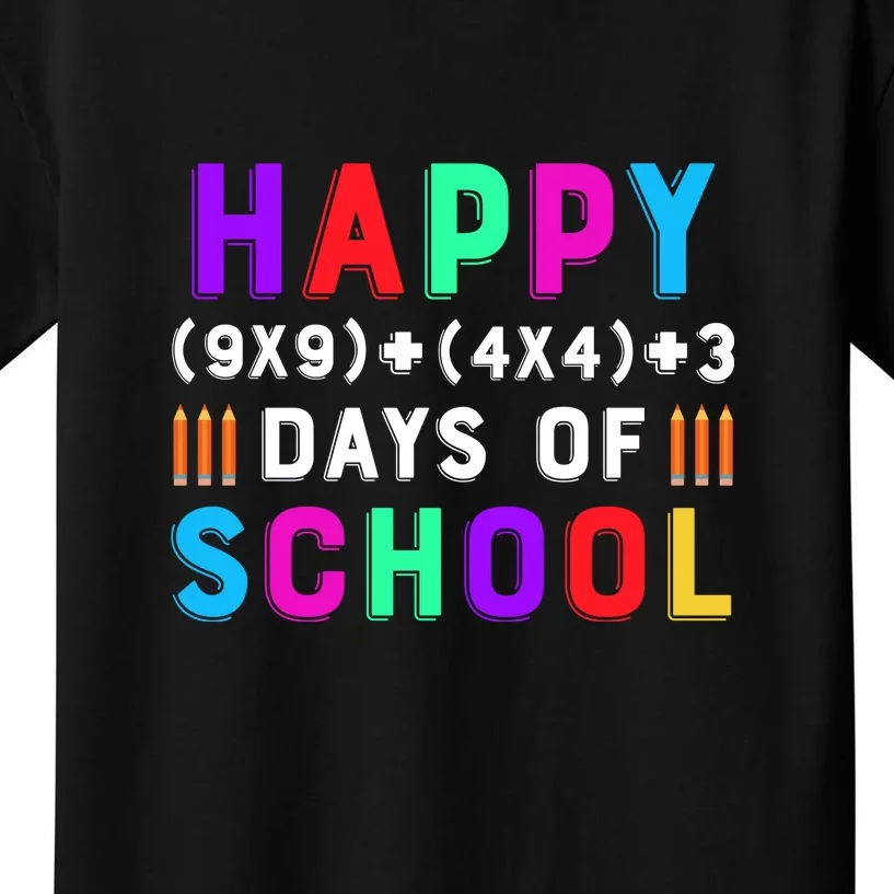 Funny 100 Days of School 100th Math Equation Teacher Kids Kids T-Shirt