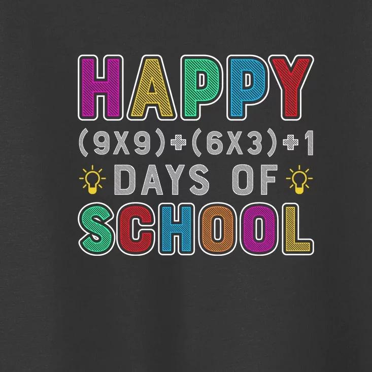 Kids 100 Days of School 100th Math Equation Teacher Toddler T-Shirt