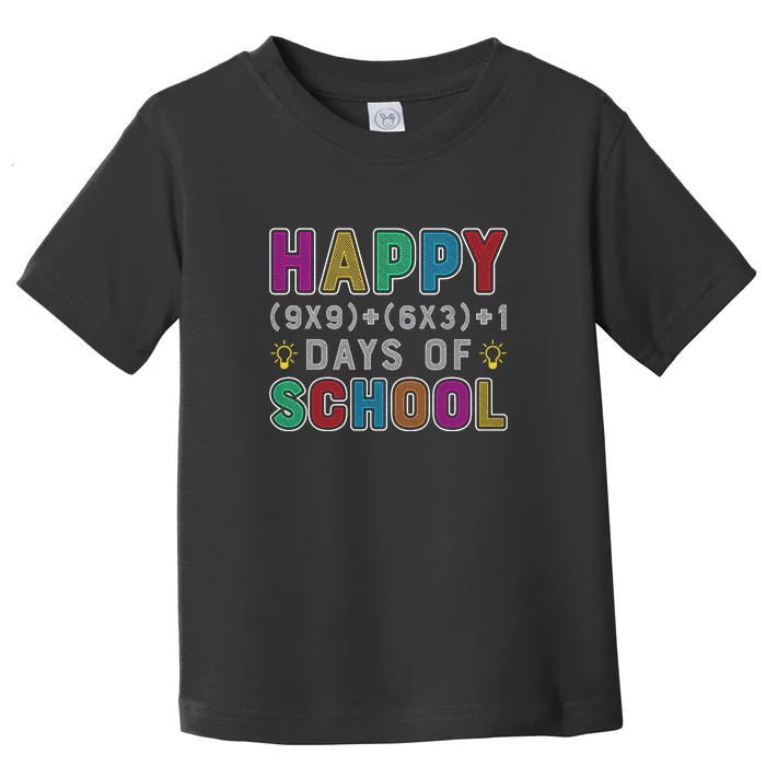 Kids 100 Days of School 100th Math Equation Teacher Toddler T-Shirt