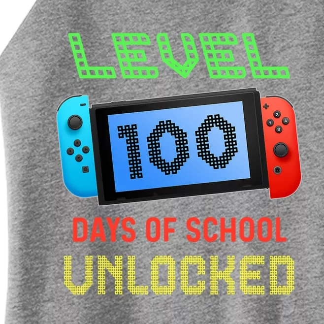 Level 100 Day Of School Unlocked Gaming Smarter Gamer Gift Women’s Perfect Tri Rocker Tank