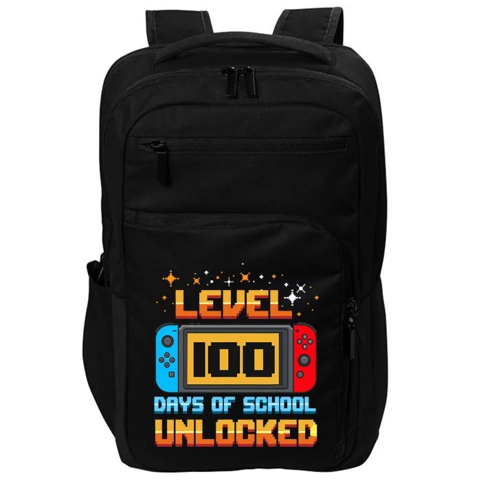 Level 100 Days Of School Unlocked Gamer Impact Tech Backpack