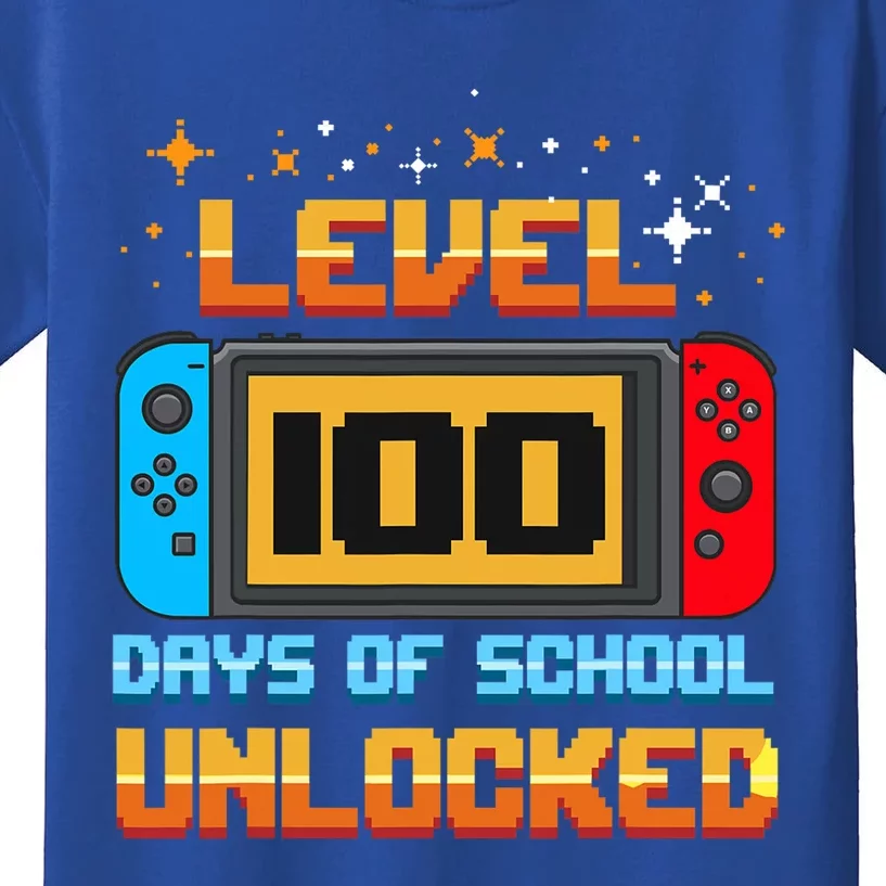 Level 100 Days Of School Unlocked Gamer Kids T-Shirt