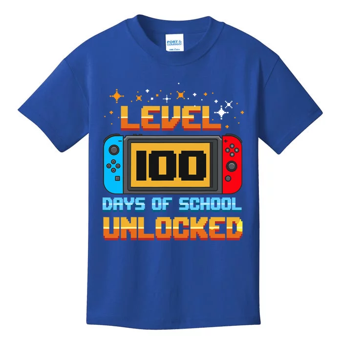 Level 100 Days Of School Unlocked Gamer Kids T-Shirt