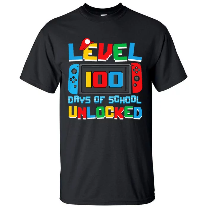 Level 100 Days Of School Unlocked Video Games Tall T-Shirt