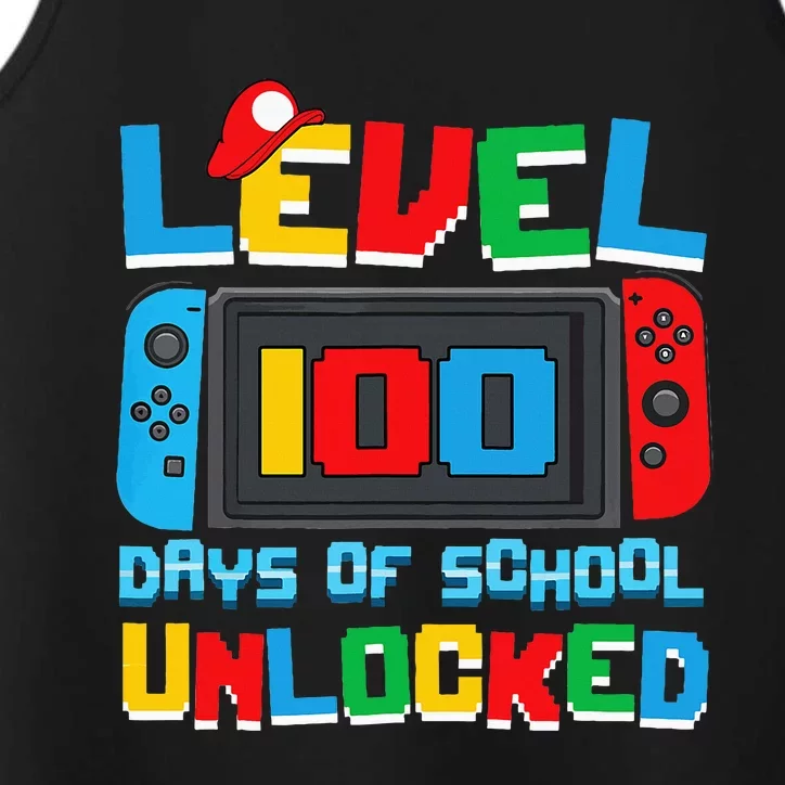 Level 100 Days Of School Unlocked Video Games Performance Tank