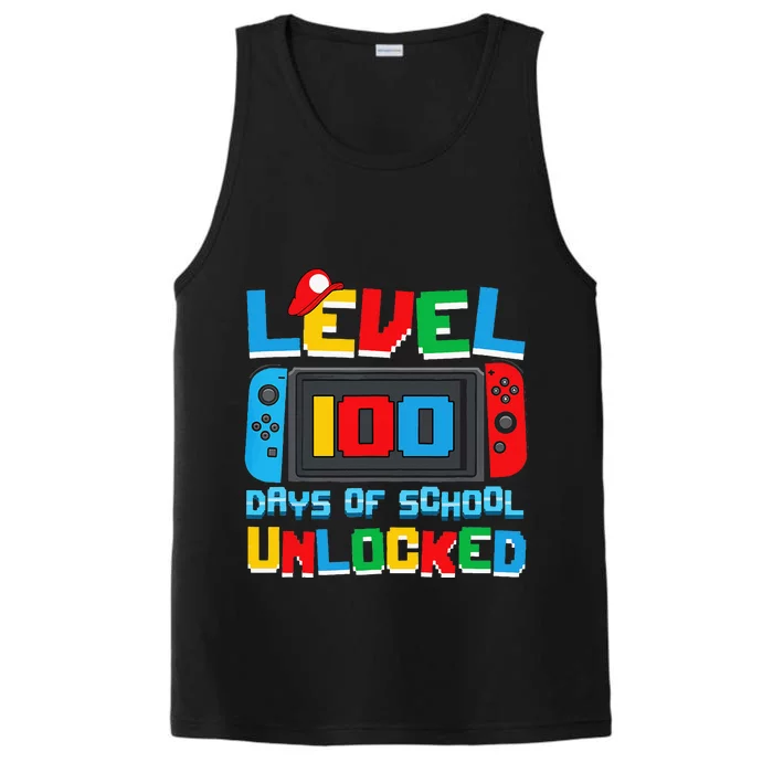 Level 100 Days Of School Unlocked Video Games Performance Tank