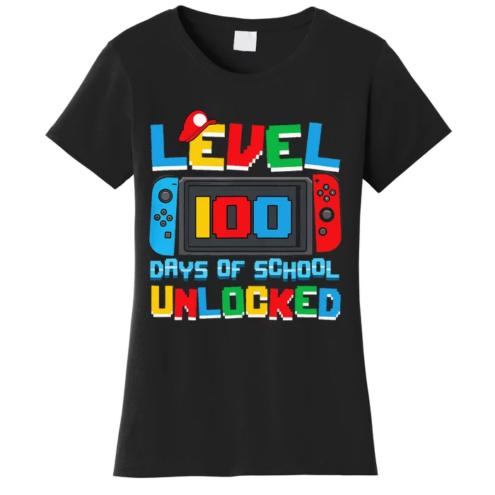 Level 100 Days Of School Unlocked Video Games Women's T-Shirt