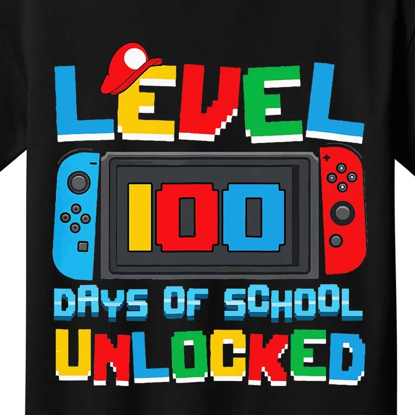 Level 100 Days Of School Unlocked Video Games Kids T-Shirt