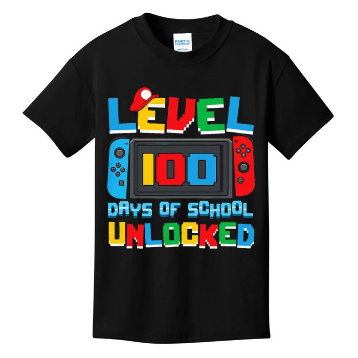 Level 100 Days Of School Unlocked Video Games Kids T-Shirt