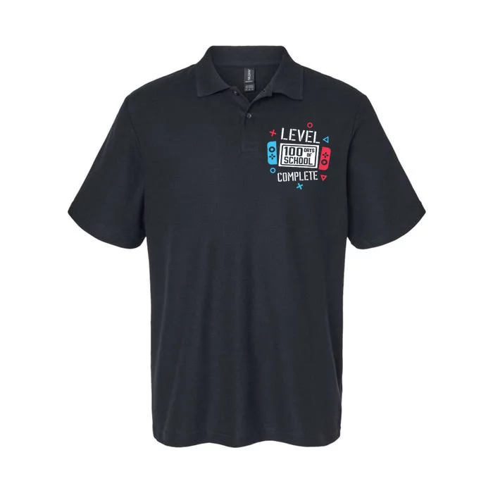 Level 100 Days Of School Softstyle Adult Sport Polo