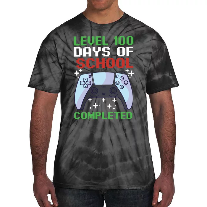 Level 100 Days Of School Completed Tie-Dye T-Shirt