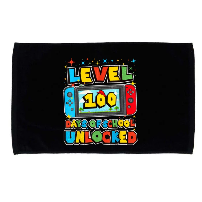 Level 100 Days Of School Unlocked Boy S Gamer Video Games Microfiber Hand Towel