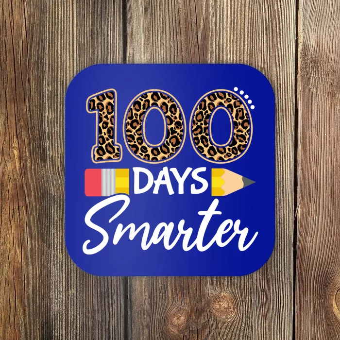 Leopard 100 Days Smarter Teacher Student 100th Day Of School Gift Coaster