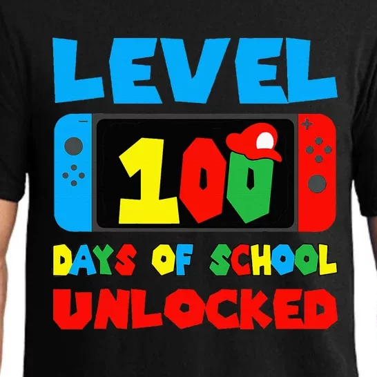 Level 100 Days Of School Unlocked Video Games Gamer Pajama Set