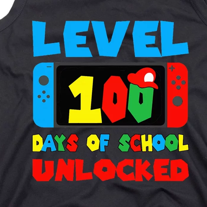 Level 100 Days Of School Unlocked Video Games Gamer Tank Top