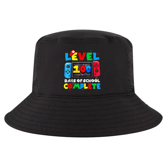 Level 100 Days Of School Complete Gamer Video Games Cool Comfort Performance Bucket Hat