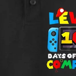 Level 100 Days Of School Complete Gamer Video Games Dry Zone Grid Performance Polo