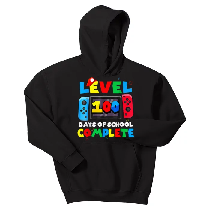 Level 100 Days Of School Complete Gamer Video Games Kids Hoodie