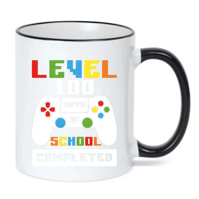 Level 100 Days Of School Completed Game Lover Black Color Changing Mug