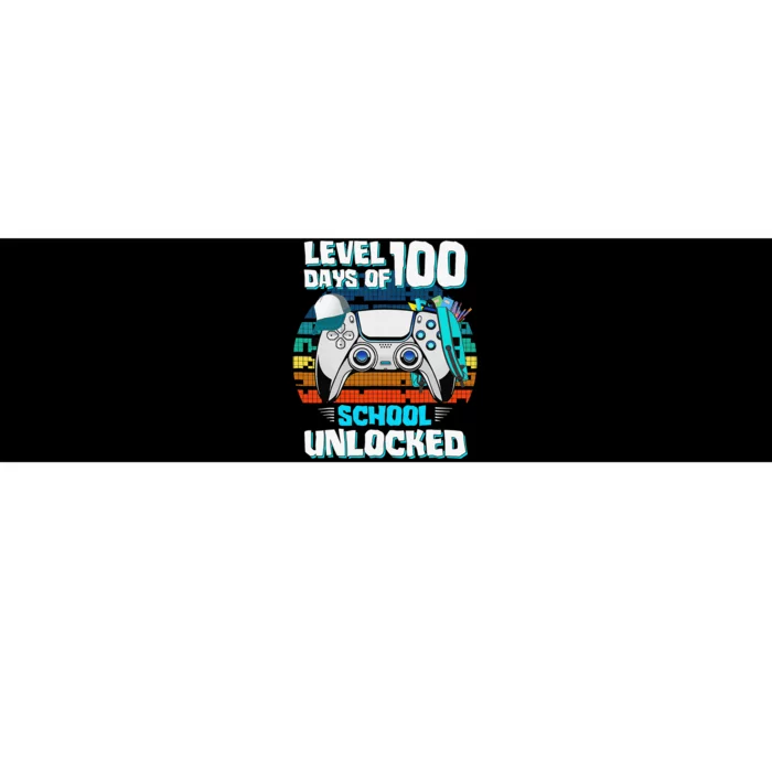 Level 100 Days Of School Unlock Teacher Student Boys Gamer Bumper Sticker