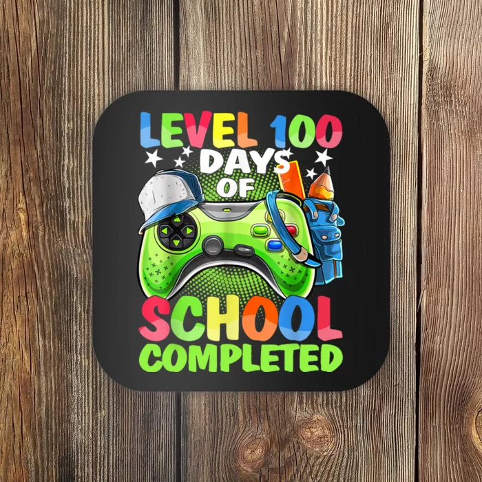 Level 100 Days Of School Completed Video Games Gamer Coaster