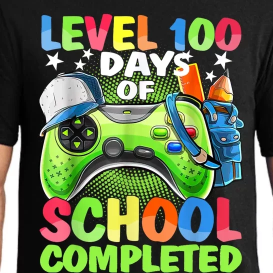 Level 100 Days Of School Completed Video Games Gamer Pajama Set