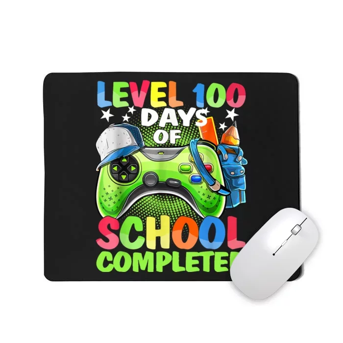 Level 100 Days Of School Completed Video Games Gamer Mousepad