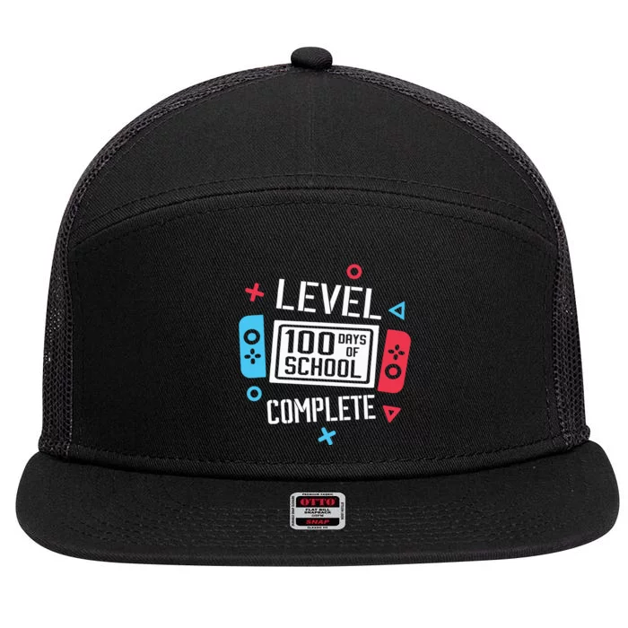 Level 100 Days Of School 7 Panel Mesh Trucker Snapback Hat