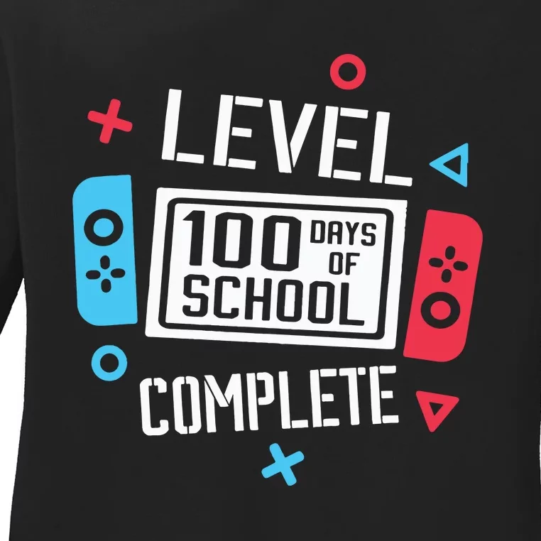 Level 100 Days Of School Ladies Long Sleeve Shirt