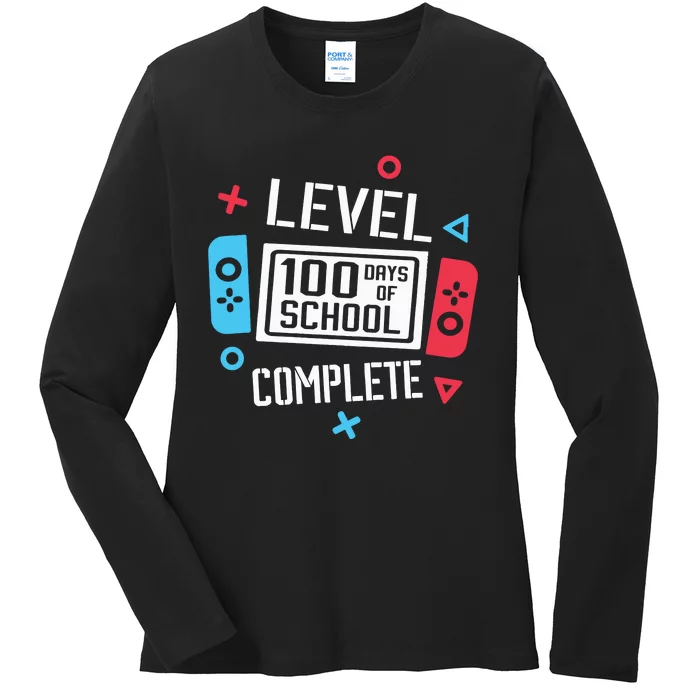 Level 100 Days Of School Ladies Long Sleeve Shirt