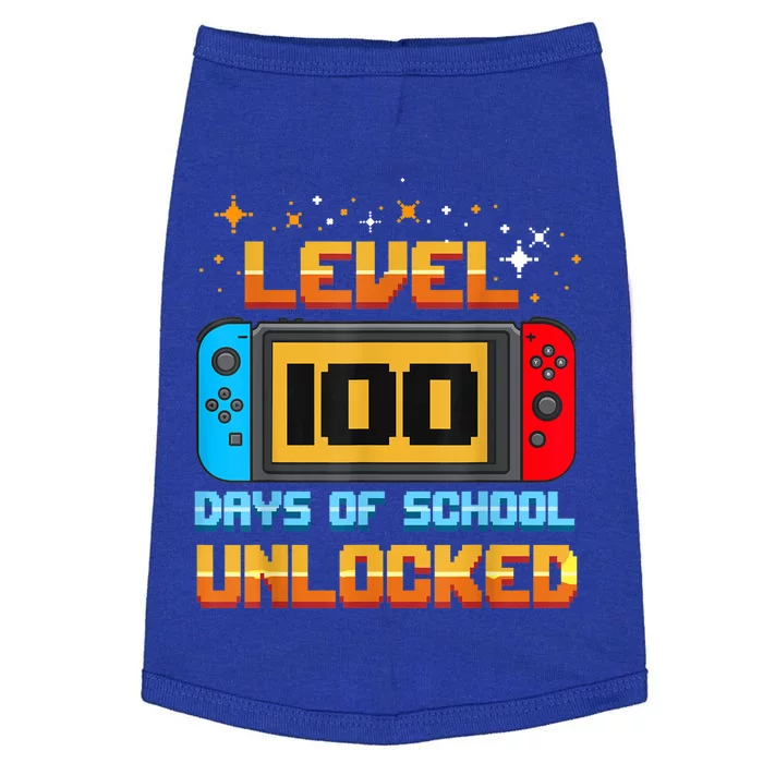 Level 100 Days Of School Unlocked Gamer Funny 100th Day. Doggie Tank