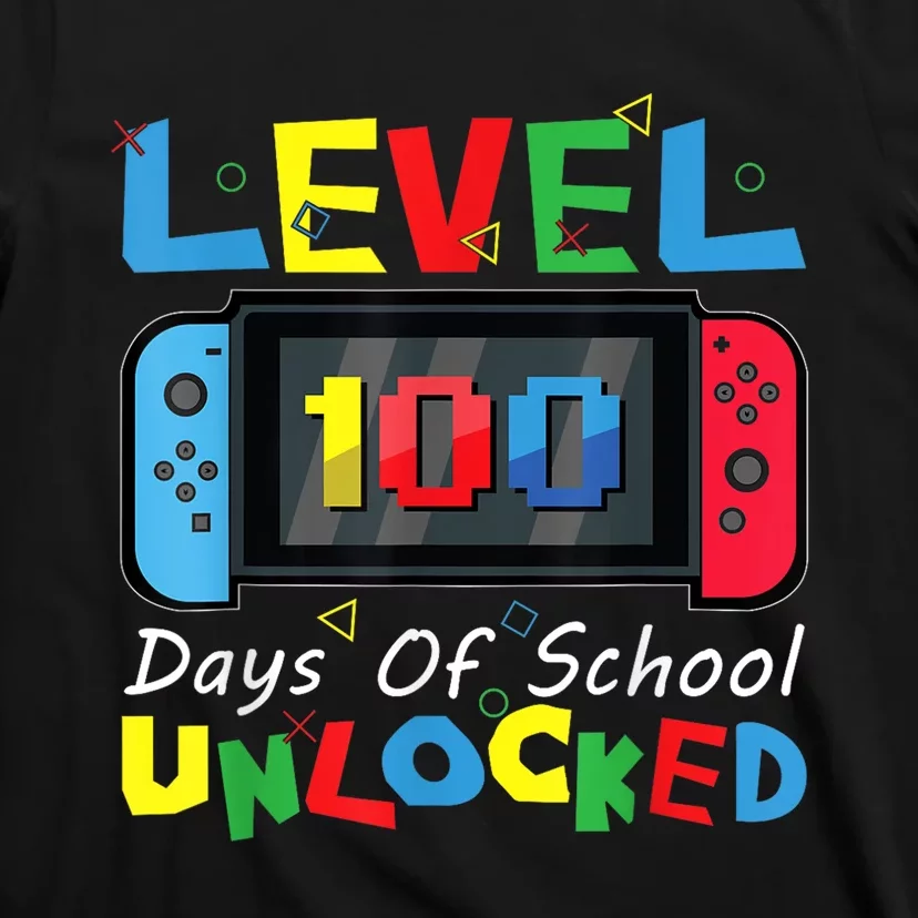 Level 100 Days Of School Unlocked Video Games Controller T-Shirt