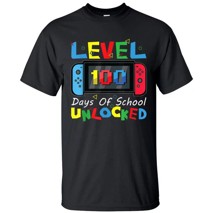 Level 100 Days Of School Unlocked Video Games Controller Tall T-Shirt