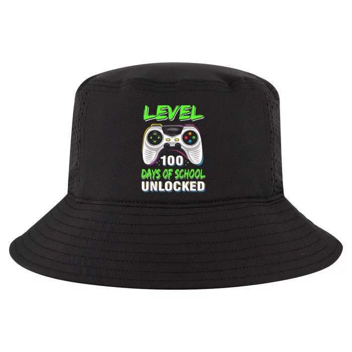 Level 100 Days Of School Unlocked Gamer Video Games Cool Comfort Performance Bucket Hat