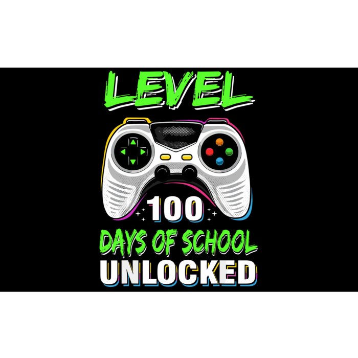 Level 100 Days Of School Unlocked Gamer Video Games Bumper Sticker