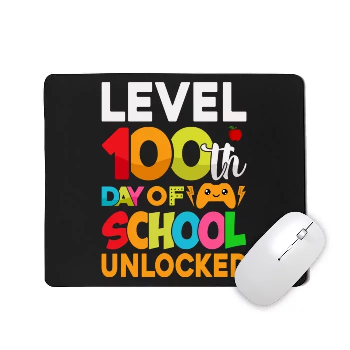 Level 100 Days Of School Unlocked Gamer Video Games Mousepad