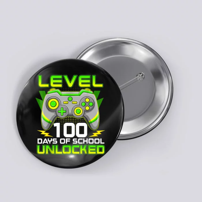 Level 100 Days Of School Unlocked Gamer Video Games Button