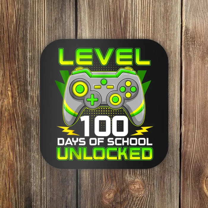 Level 100 Days Of School Unlocked Gamer Video Games Coaster