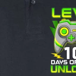 Level 100 Days Of School Unlocked Gamer Video Games Softstyle Adult Sport Polo