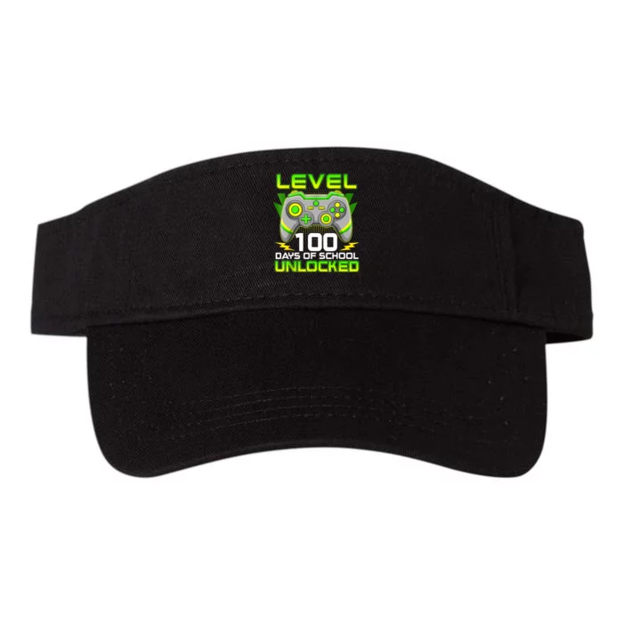 Level 100 Days Of School Unlocked Gamer Video Games Valucap Bio-Washed Visor